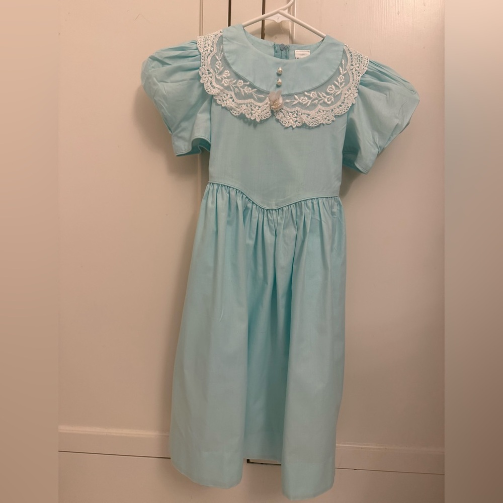 Ruth of Carolina Size 6X Aqua Dress